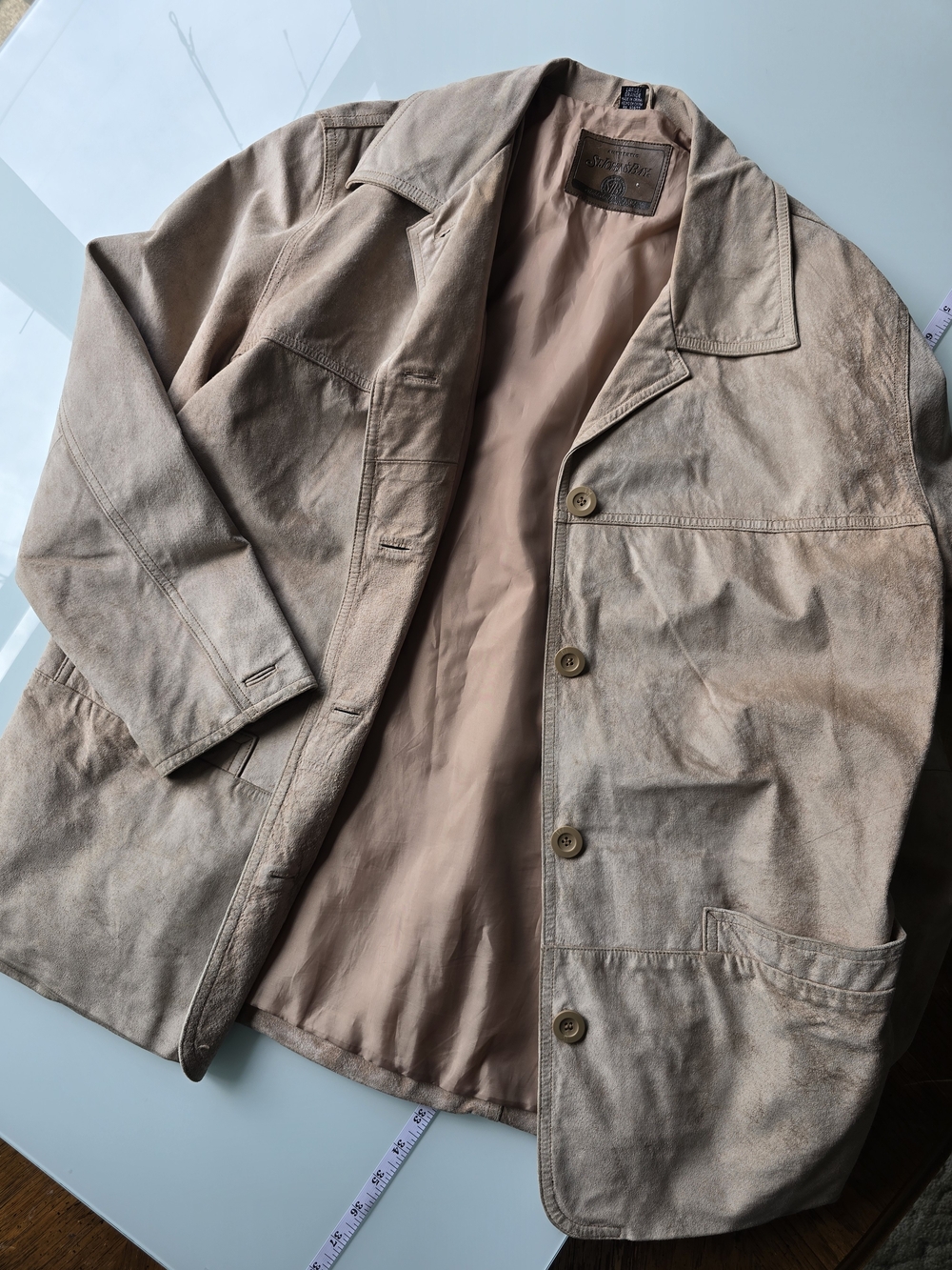 St. John's Bay Tan Suede Button-Up Shirt Jacket